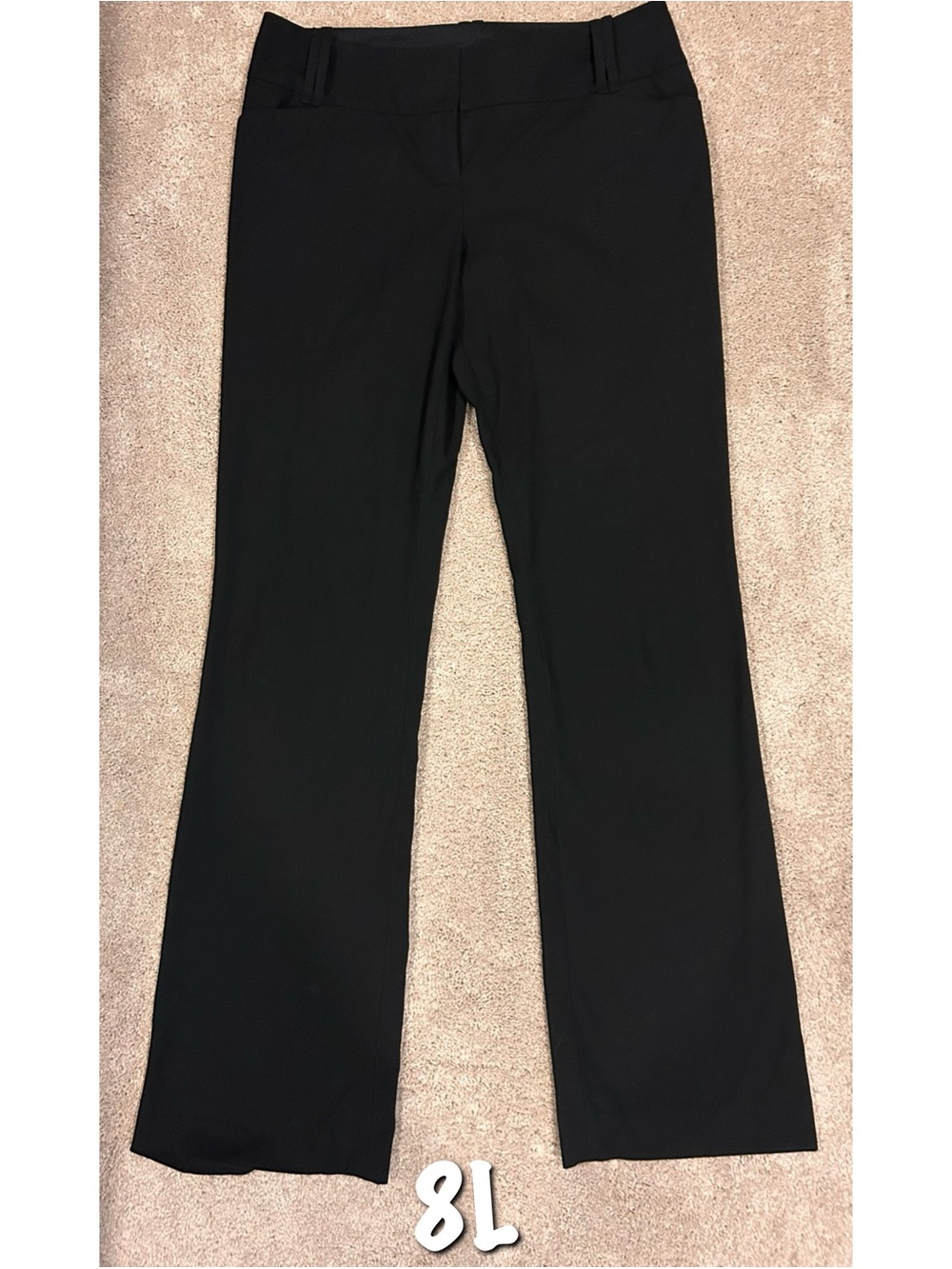 The Limited Black Straight Leg Pants with Hook Closure Sz. 8L - Picture 1 of 5